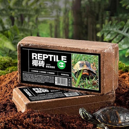 Coir Substrate for Reptile Natural Moisturizing Husk Bedding | Coirfiber Substrate Coir Husk Reptile Tortoise Snakes Hermit Crabs Burrowing Animals Natural Habitat Accessories Bedding