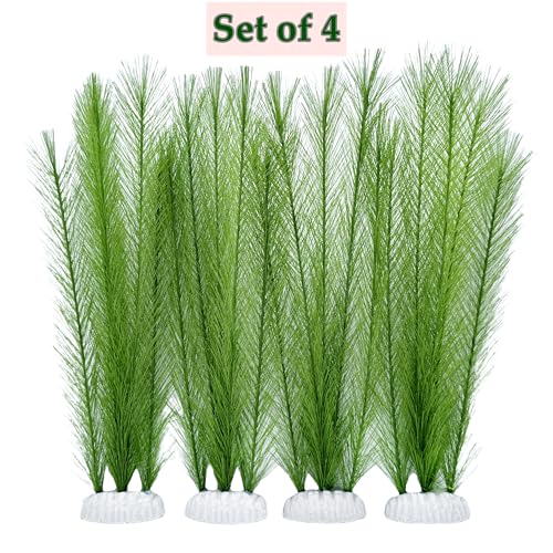 M2cbridge Plastic Fish Tank Plants Soft Silk Water Grass for Terrarium Simulate Plants and Aquarium Landscape(4pcs,12") - size: 4pcs,12"