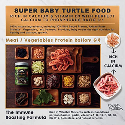 Ultra Fresh Floating Baby Turtle Food, All Natural Ingredients, Wild Sword Prawn, Calcium Vitamin D Enriched for Picky Aquatic Turtles, Baby Turtle Nutri Stick 1.6 oz - size: 1.6 Ounce (Pack of 1)