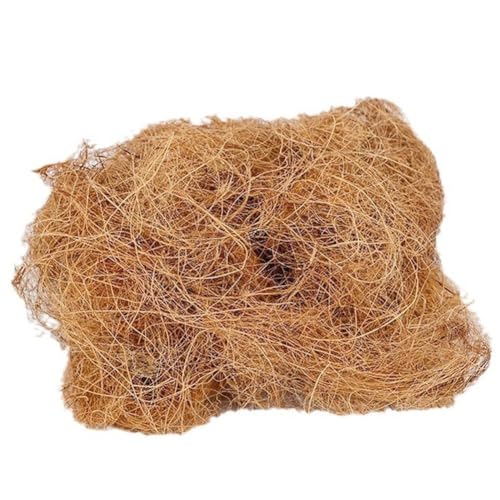 Husk Fiber for Reptile Cave Bedding, Natural Fiber for Bird Nest Coir Burrowing & Resting Vivarium Accessory for Hermit, Geckos, Hamsters