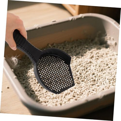 Kisangel 2Pcs Cat Litter Scoop Set with Ergonomic Grip Durable Plastic for Easy Sifting of Cat Waste and Reptile Comfortable Cleaning Tool for Litter Box Maintenance