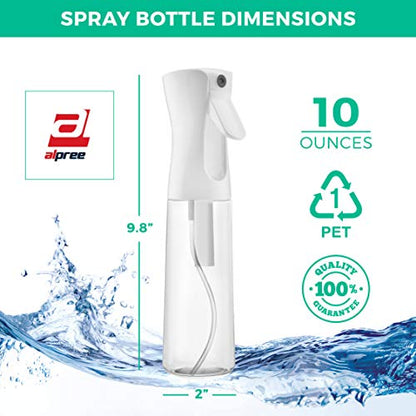 Hair Spray Bottle Continuous Water Mister Spray Bottle Empty Ultra Fine for Hair Styling, Pets, Plants, Cleaning, Misting & Skin Care, Salons, for Taming Hair in Morning, Curly Hair, Essential Oil Scents & More