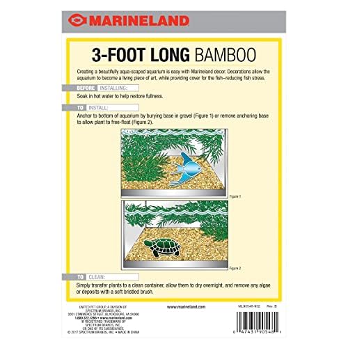 Marineland Bamboo 3 Feet, Décor For Aquariums and Terrariums