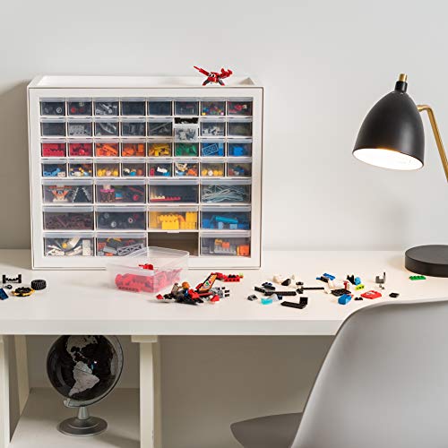 IRIS USA 44-Drawer Small Parts Storage Cabinet, Crafts, Made in USA, White | Wall-mountable, Stackable, Building Bricks, Screws, Nuts & Bolts, Hardware, Garage Tool Storage - color: White, size: 44 Drawer