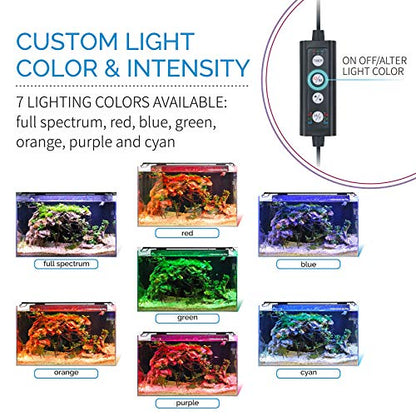 hygger Advanced LED Aquarium Light with Timer, 24/7 Lighting Cycle & DIY Mode, Full Spectrum Fish Tank Light for 12-17 in Freshwater Planted Tank - size: 12"- 17"(14W)