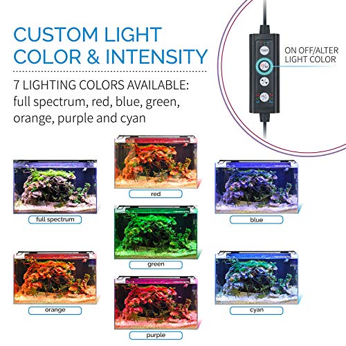 hygger Advanced LED Aquarium Light with Timer, 24/7 Lighting Cycle & DIY Mode, Full Spectrum Fish Tank Light for 18-24 in Freshwater Planted Tank - size: 18"- 24"