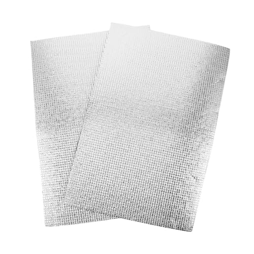 Healifty Heating Pad Heat Mats Reptile 2pcs with Advanced Reflective Film for Efficient Heat Retention and Healthy Environment Maintenance, Portable Silver for Gecko and Lizard Terrarium