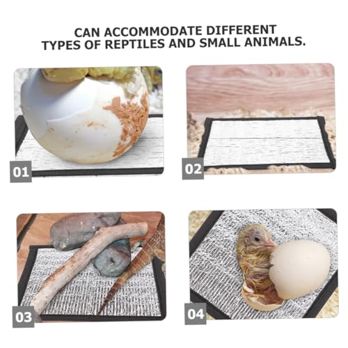 Happyyami Insulation Pad Reflective Film Under Tank Heater for Reptiles Reptile Heating Pad for Snake Lizard Turtle Efficient Heat Tape - size: 16.00X16.00X0.10CM