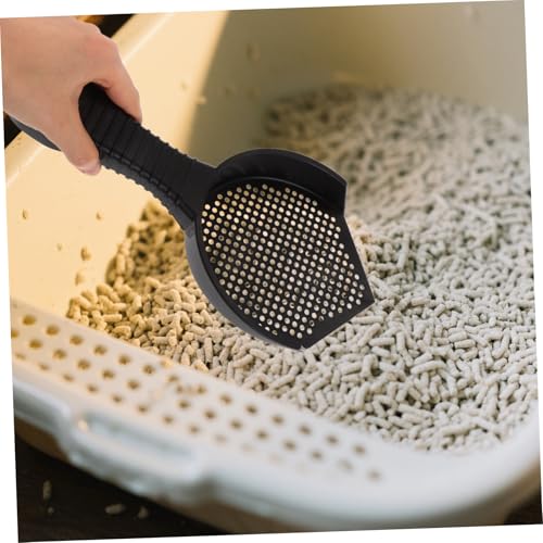 Kisangel 2Pcs Cat Litter Scoop Set with Ergonomic Grip Durable Plastic for Easy Sifting of Cat Waste and Reptile Comfortable Cleaning Tool for Litter Box Maintenance