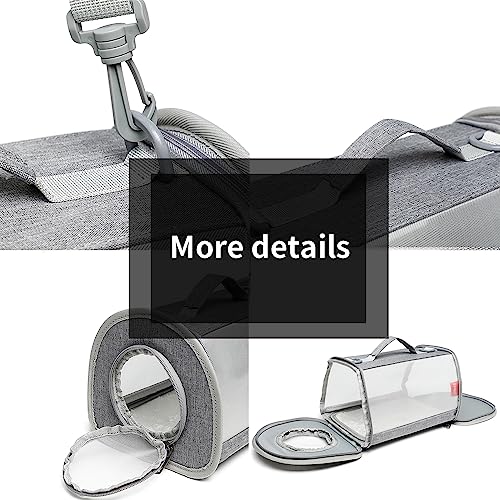 Guinea Pig Carrier Travel Small Animal Carrier Bag Lizard Bird Rabbit Carrier Cage Squirrel Breathable Bag Portable Travel Hamster Small Pet Hangbag (Small, Gray) - color: gray, size: Small