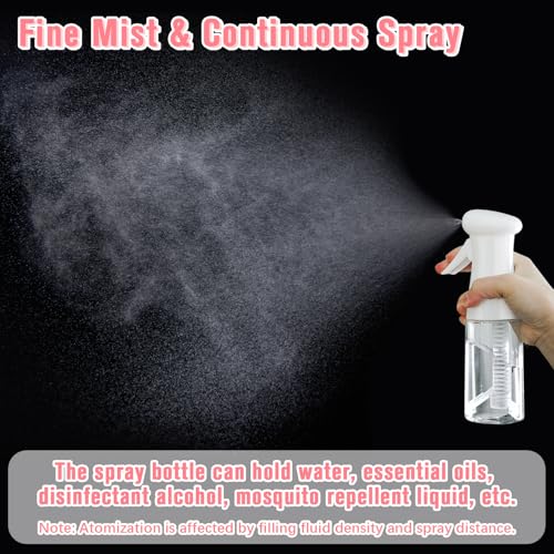 Continuous Travel Spray Bottle,Hair Small Spray Bottl e,Plants Water Spray Mist Bottle,Ultra-Fine Spray Bottle for Hair,Skincare, Plant Care, Pet Grooming, Cleaning(100 ML White)-Christmas - color: White-1 Pc, size: 3.4 Ounces