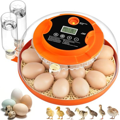 18 Egg Incubators for Hatching Eggs, Automatic Egg Turning and Humidity Control Incubator for Hatch Chicken Duck Quail Pigeon Pheasant Partridge Home Classroom Lab- - size: 18H