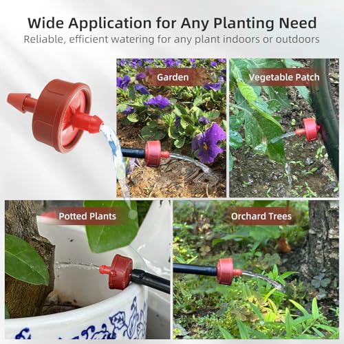 30PCS 4 GPH Pressure Compensating Drip Irrigation Spot Watering Drippers/Emitters, Self-Cleaning Constant Flow Drip Irrigation Emitters Heads Irrigation Drippers Parts for Drip Irrigation System - color: 30PCS, size: 4 GPH