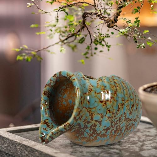 Ceramic Pot Water Fountain Indoor Outdoor Tabletop Circulating Water Jar with for Garden Patio Courtyard Decor