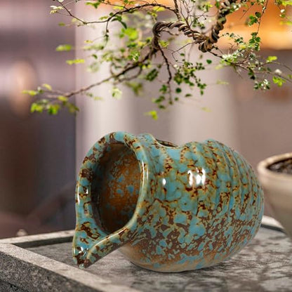 Ceramic Pot Water Fountain Indoor Outdoor Tabletop Circulating Water Jar with for Garden Patio Courtyard Decor