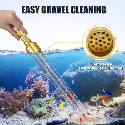 Gravel Vacuum for Aquarium Water Changer Fish Tank Cleaning Tools, Siphon Universal Quick Pump Aquarium Water Changing (70ft) - size: 70ft