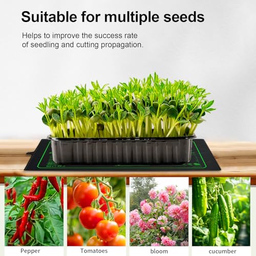 20"x20" Durable Seedling Heat Mat for Seed Starting and Germination | Waterproof Warm Hydroponic Heating Pad with ETL Certified for Indoor Plant Gardening and Cutting, Brewing and Greenhouse - style: 20"x20" Heat Mat -Upgrade Version