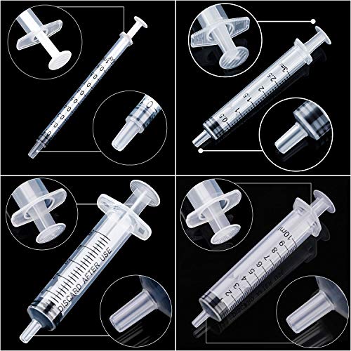 Frienda 20 Packs Large Plastic Syringe Measuring Syringe Tools Dispensing Multiple Uses (1 ml/ 3 ml/ 5 ml/ 10 ml) - size: 1 ml/ 3 ml/ 5 ml/ 10 ml