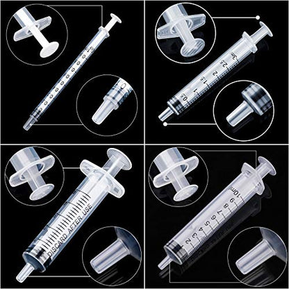 Frienda 20 Packs Large Plastic Syringe Measuring Syringe Tools Dispensing Multiple Uses (1 ml/ 3 ml/ 5 ml/ 10 ml) - size: 1 ml/ 3 ml/ 5 ml/ 10 ml