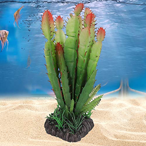 Zerodis Artificial Plant, Simulation Plastic Aquatic Plants Terrarium Reptiles Habitats Decoration Home Decor for Fish Aquarium Landscape