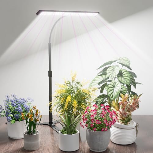 GYTF Super-Bright Plant Grow Light, 6000K 108LEDs Full Spectrum Plant Lamp with Timer 4/8/12Hrs & Height Extendable for Home Office Desktop Indoor Plants, 12V 3A High Power Output for Faster Growth