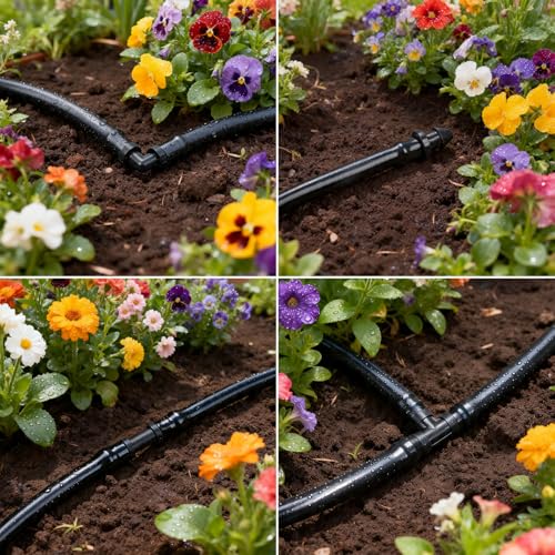 RedChili 160 Pack Drip Irrigation 1/4" Barbed Fittings Kit, Drip System Parts Double Barbed Connectors Includes Couplings Tees Elbows Plugs Fits 1/4-Inch Drip Tubing for Drip Line Connection - size: 1/4" Barbed Fitting-160P