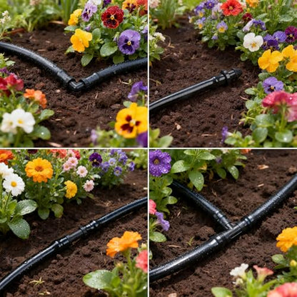 RedChili 160 Pack Drip Irrigation 1/4" Barbed Fittings Kit, Drip System Parts Double Barbed Connectors Includes Couplings Tees Elbows Plugs Fits 1/4-Inch Drip Tubing for Drip Line Connection - size: 1/4" Barbed Fitting-160P