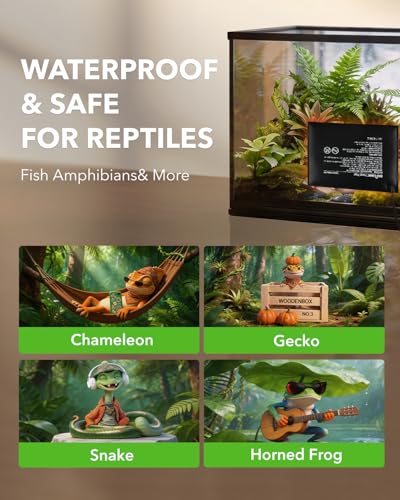 BN-LINK Reptile Heat Pad 6"X8" 8W for 10-20gal Under Tank Terrarium Heating Mat Waterproof for Turtle, Lizard, Frogs, Snake, Hermit Crab 2 Pack - size: 6" X 8" 2-PACK