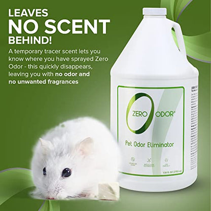 Zero Odor Pet Odor Eliminator Refill for Cat & Dog Urine, Carpet, 128 oz | Enzyme free, Urine Smell Eliminator for Pet Beds, Litter Areas & Furniture – No Lasting Scent, Sprayer not Included - size: 128 Fl Oz (Pack of 1)