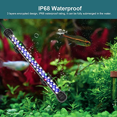 SEAOURA Submersible Led Aquarium Light for Fish Tank with Timer, 23 Inch | IP68 Waterproof Planted Fish Tank Light, Auto On/Off, 3 Light Modes-Full Spectrum, WRG Light, Blue Light, 10 Brightness, 12W - size: 22.8 in for 24-43inch tank