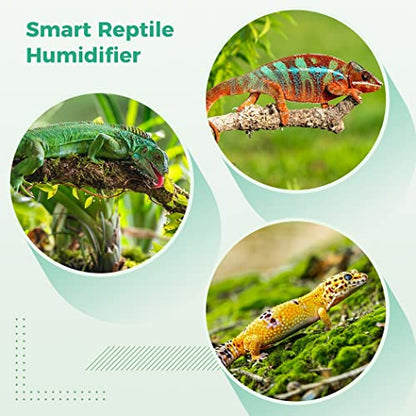 Automatic Reptile Vivarium Humidifier System, Smart Mister With Timer & 360° Adjustable Misting Nozzles, Led Touch Screen For Rainforest Amphibians Terrarium