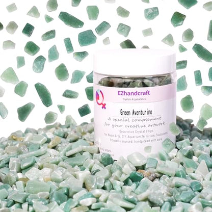 Green Aventurine Chips Bulk 1lb, 600+ Pieces, 8-15mm Natural Gemstones - color: Green Aventurine, size: 1LB