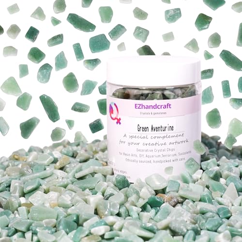 Green Aventurine Chips Bulk 1lb, 600+ Pieces, 8-15mm Natural Gemstones - color: Green Aventurine, size: 1LB