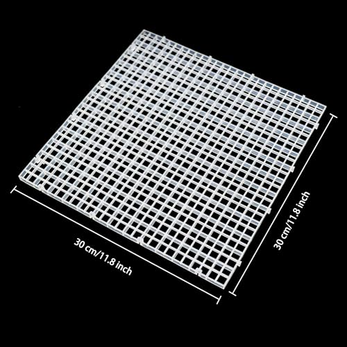 Aquarium Fish Tank Divider Plastic Egg Crate Filter Bottom Tray | L 6pcs Plastic Grid - size: L 6pcs