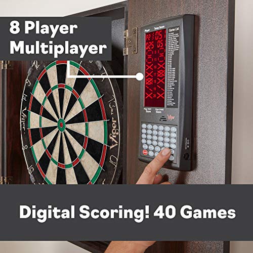 Deluxe Dartboard Cabinet with Integrated Pro Score and Cricket Scoreboard - style: Deluxe