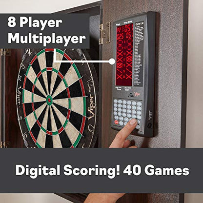 Deluxe Dartboard Cabinet with Integrated Pro Score and Cricket Scoreboard - style: Deluxe