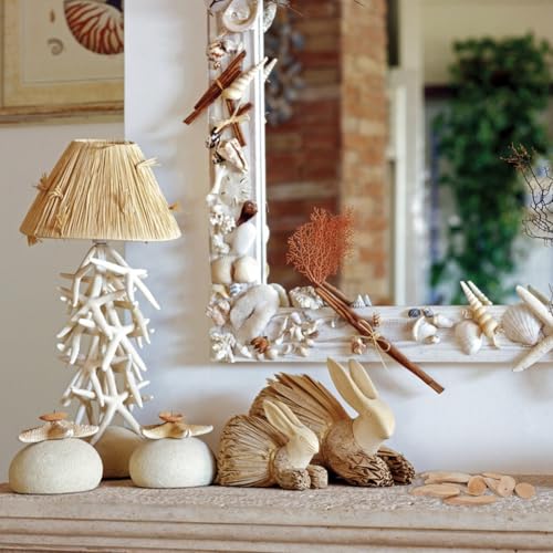 SUPERFINDINGS 300g Natural Driftwood Pieces DIY Dried Wood Sticks Oval Wooden Craft Slices Frames Wreath Surf Art Beach Decor for Crafting Card Making Embellishments Photo Props