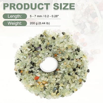 Crystal Chips Stone, 0.44 Lb Fluorite Gravel Rocks (Green Jade, 5-7 Mm) - color: Green, size: 5 - 7 mm