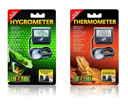 Exo Terra LED Thermometer and Hygrometer Bundle for Reptile Terrariums
