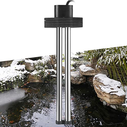 HITOP Outdoor Pond Heater - 150W 300W 600W Aquarium Heater for Small Ponds, Ponds De-icer with Long Cable Wire and Floatable Foam - size: 600W