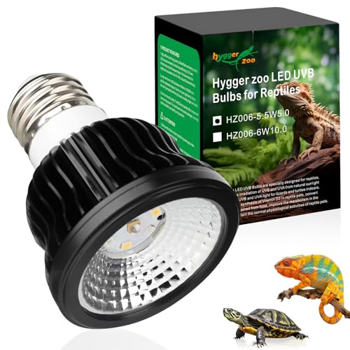 High Intensity UVB Reptile Light Bulb 5.5W 5.0 Full Spectrum UVA UVB for Reptiles simulating Sunlight Promote Synthesis of Vitamin D3 in Reptile Pets for Turtle,Lizard,Bearded Dragon - size: 5.5W5.0