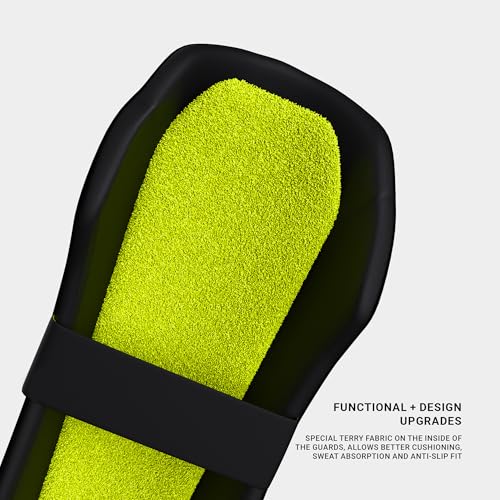 moonwalkr Cricket Wicket Keeping Shin Guards Cricket Guard for Keeper's Height (4'5" - 6'6") Wicket Keeping Pads Super Slim Gear Comes with a 3-inch Strap - color: Black