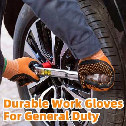 Schwer 3/6/12 Pairs Safety Work Gloves, MicroDot Abrasion & Grip, LT5619, S | Certified to Level 6 Abrasion, Strong Grip, Microfoam Nitrile Coated, Touchscreen, 3D-Comfort, A1 Cut Resistant, Gardening - size: Small