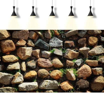 Stone Aquarium Background Natural Rock Fish Tank Background Rocky Glass Terrarium Background Stone Rock Reptile Habitat Background Poster Stone Wall with Green Grass Sunray Aquarium Background 24x12in - color: Rock Yellow, size: 24(W)x12(H)inches/ 60(W)*3