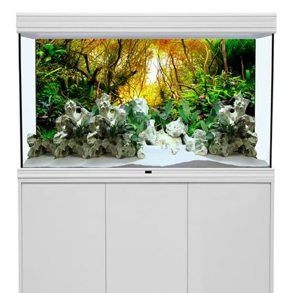YongFoto Fish Tank Background 24x12 inch River Bed Waterweeds Moss Lake Aquatic Plant Undersea Tree Branch Backdrop Reptile Habitat Terrarium Aquarium Background - color: Green-1, size: 24x12in/60x30cm