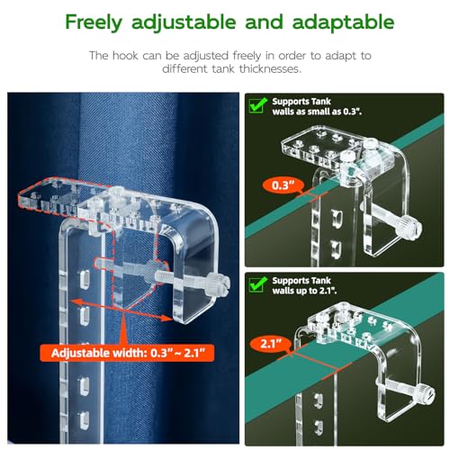 15" Hanging Acrylic Turtle Platform with Ramps | Adjustable hanging acrylic dock with attachable ramps. Solid clamp ensures stable placement on aquatic turtle tank rims - size: 15 x 8.1 Inch