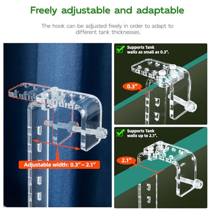 15" Hanging Acrylic Turtle Platform with Ramps | Adjustable hanging acrylic dock with attachable ramps. Solid clamp ensures stable placement on aquatic turtle tank rims - size: 15 x 8.1 Inch