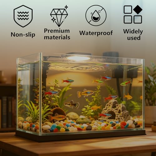 2 Pack Aquarium Leveling Mat for Under Tank 15''x 30''x 0.2'' | Fish Tank Pad Waterproof Shockproof Surface Texture Non-Slip Foam Without Adhesive Easy to Cut - size: 15''x 30''x 0.2''
