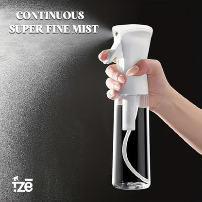 FZE® Continuous Spray Bottles 2 pack (10 Oz/300ml) with Ultra Fine Mist for Hair spraying, Watering Plants, Durable Solution and Your Go-To Kitchen Companion for Everyday Use