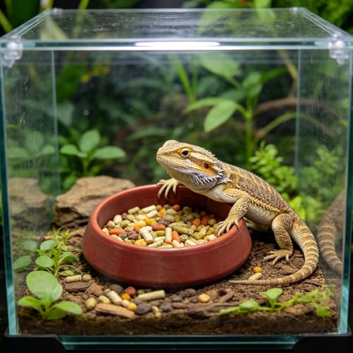12 Pcs Hermit Crab Sponge Bowl Universal Plastic Gecko Food Dish Reptile Feeding Dish with 12 Pcs Sponges for Hermit Crab, Lizard, Small Pets(6 Colors)